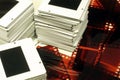 Stacks of Slides & Film Negatives Royalty Free Stock Photo