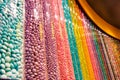 Stacks of Small Colorful Candies Royalty Free Stock Photo