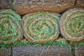 Stacks of sod rolls for new lawn Royalty Free Stock Photo