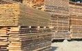 Stacks of timber - close up Royalty Free Stock Photo