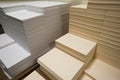 Stacks of white and beige paper Royalty Free Stock Photo