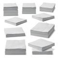 Stacks of white paper sheets Royalty Free Stock Photo