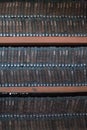 Stacks of wood blocks of Tripitaka Koreana Buddhist Scriptures in Haeinsa Temple in South Korea