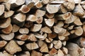 Stacks of wood logs Royalty Free Stock Photo