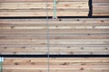 Stacks of Wood. Real Nice thick Wood Lumber Royalty Free Stock Photo
