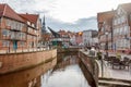 Empty street in the old town of Stade Royalty Free Stock Photo