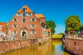 Stade - July 2019, Germany: View of the Schwedenspeicher Museum in the small German town Royalty Free Stock Photo