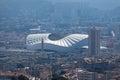 Aerial view of the Stade Velodrome in Marseille Royalty Free Stock Photo