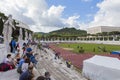 Athletes on Stadio dei Marmi Royalty Free Stock Photo