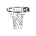 stadium basketball hoop cartoon vector illustration Royalty Free Stock Photo