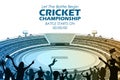 Stadium of Cricket with pitch for champoinship match Royalty Free Stock Photo