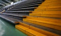 Stadium with designed wall structure. Royalty Free Stock Photo