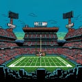 Pixel Art Football Stadium: A Pop Art-inspired Neogeo Masterpiece