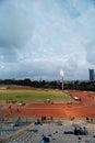 Stadium in the evening Royalty Free Stock Photo