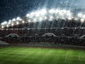 Stadium with fans the night the match Celebrate the championship Royalty Free Stock Photo