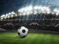 Stadium with fans the night the match Celebrate the championship Royalty Free Stock Photo