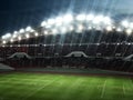 Stadium with fans the night before the match Royalty Free Stock Photo