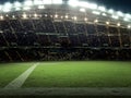 stadium with fans the night the match Celebrate the championship Royalty Free Stock Photo