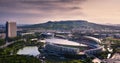 Stadium at the foot of the Fang Mountain in Nanjing Royalty Free Stock Photo