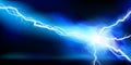 Large electrical discharge. Vector illustration. Royalty Free Stock Photo