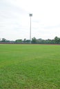 Stadium light inside a stadium with overcast sky with vertical angle