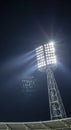 Stadium light tower at nighttime sports Royalty Free Stock Photo