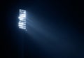 Stadium lights against dark night sky Royalty Free Stock Photo