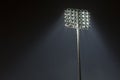 Stadium lights against dark night sky background Royalty Free Stock Photo