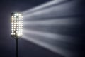 Stadium lights against dark night sky Royalty Free Stock Photo