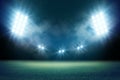 Stadium in lights Royalty Free Stock Photo