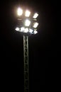 Stadium lights on a sports field Royalty Free Stock Photo