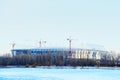 Stadium mundial 2018 construction. Postov-on-Don, 7 febriary 2017. The left bank of the Don river