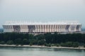 Stadium mundial 2018 construction. Postov-on-Don, 7 february 2017. The left bank of the Don river