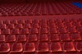 Stadium red chairs Royalty Free Stock Photo