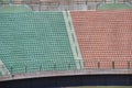 Stadium red and green seats Royalty Free Stock Photo