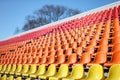 stadium with red seats Royalty Free Stock Photo