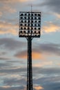 Stadium Reflector during the sunset Royalty Free Stock Photo