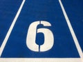 Stadium runway or athlete\'s track start number