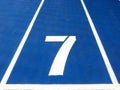 Stadium runway or athlete\'s track start number