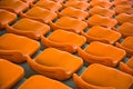 Stadium seats close-up. Royalty Free Stock Photo