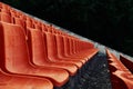 Stadium seats in perspective Royalty Free Stock Photo