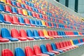 Stadium seats rows