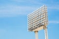 Stadium spotlight tower Royalty Free Stock Photo