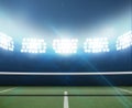 Stadium And Tennis Court Royalty Free Stock Photo