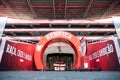 The stadium tunnel of Sport Lisboa and Benfica, through which the players from both teams walk through