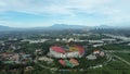 Stadium wibawa mukti view drone shoot Royalty Free Stock Photo