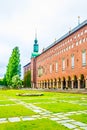 Stadshuset is town hall in the Swedish capital Stockholm, Sweden....IMAGE Royalty Free Stock Photo