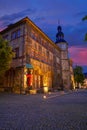 Stadt Nordhausen Rathaus with Roland figure in Germany Royalty Free Stock Photo