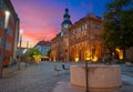 Stadt Nordhausen Rathaus with Roland figure in Germany Royalty Free Stock Photo