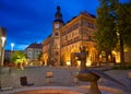 Stadt Nordhausen Rathaus with Roland figure in Germany Royalty Free Stock Photo